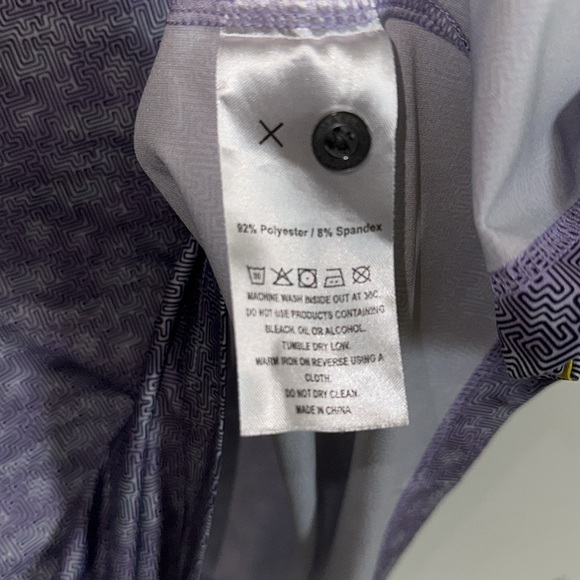 Men's Printed Golf Shirts-Purple Maze, size Medium - Picture 5 of 6